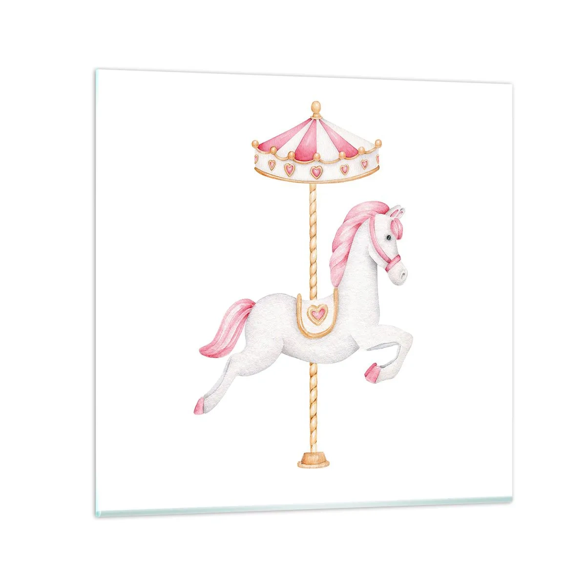 Impression sur verre - Image sur verre - Les sabots en avant - 30x30 cm