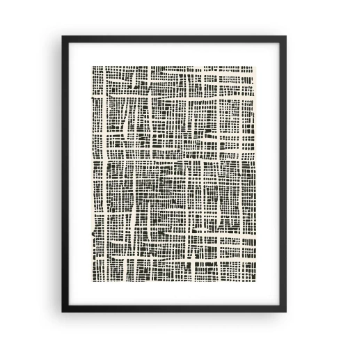 Affiche dans un cadre noir - Poster - Composition tissée - 40x50 cm