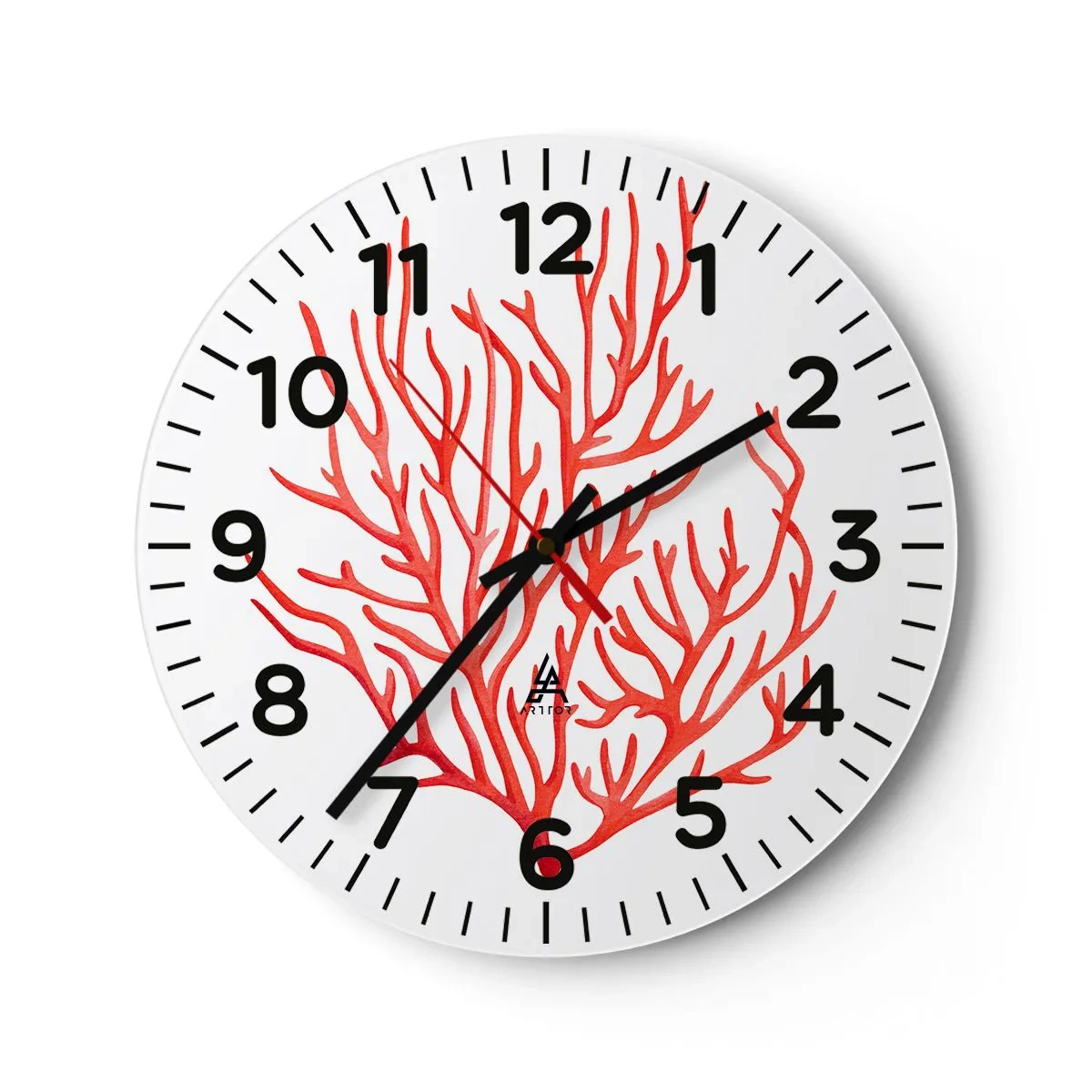 Horloge murale - Pendule murale - Filigrane de corail - 30x30 cm