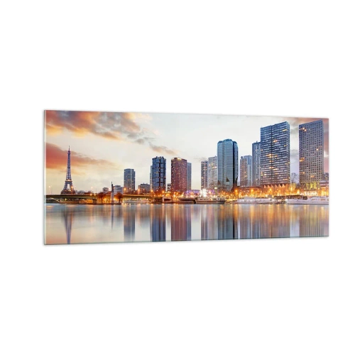 Impression sur verre - Image sur verre - La tranquillité monumentale de Paris - 100x40 cm