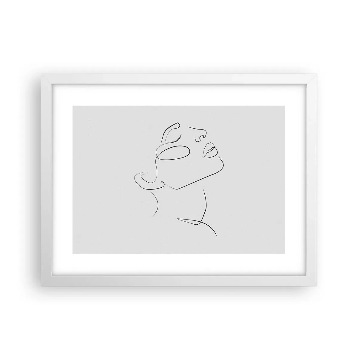 Affiche dans un cadre blanc - Poster - Méandre du rêve - 40x30 cm