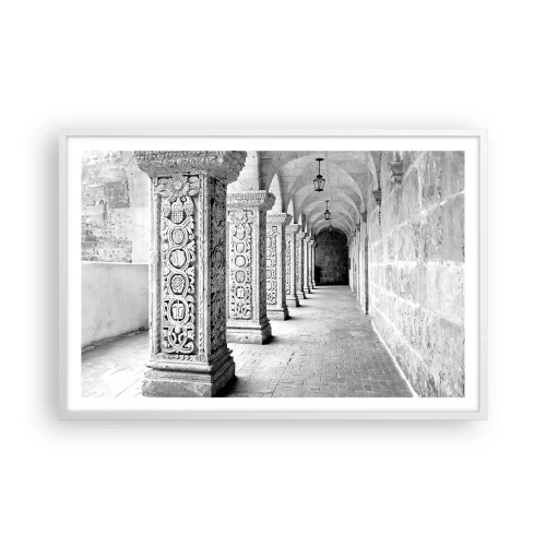 Affiche dans un cadre blanc - Poster - Où cela mène-t-il…? - 91x61 cm