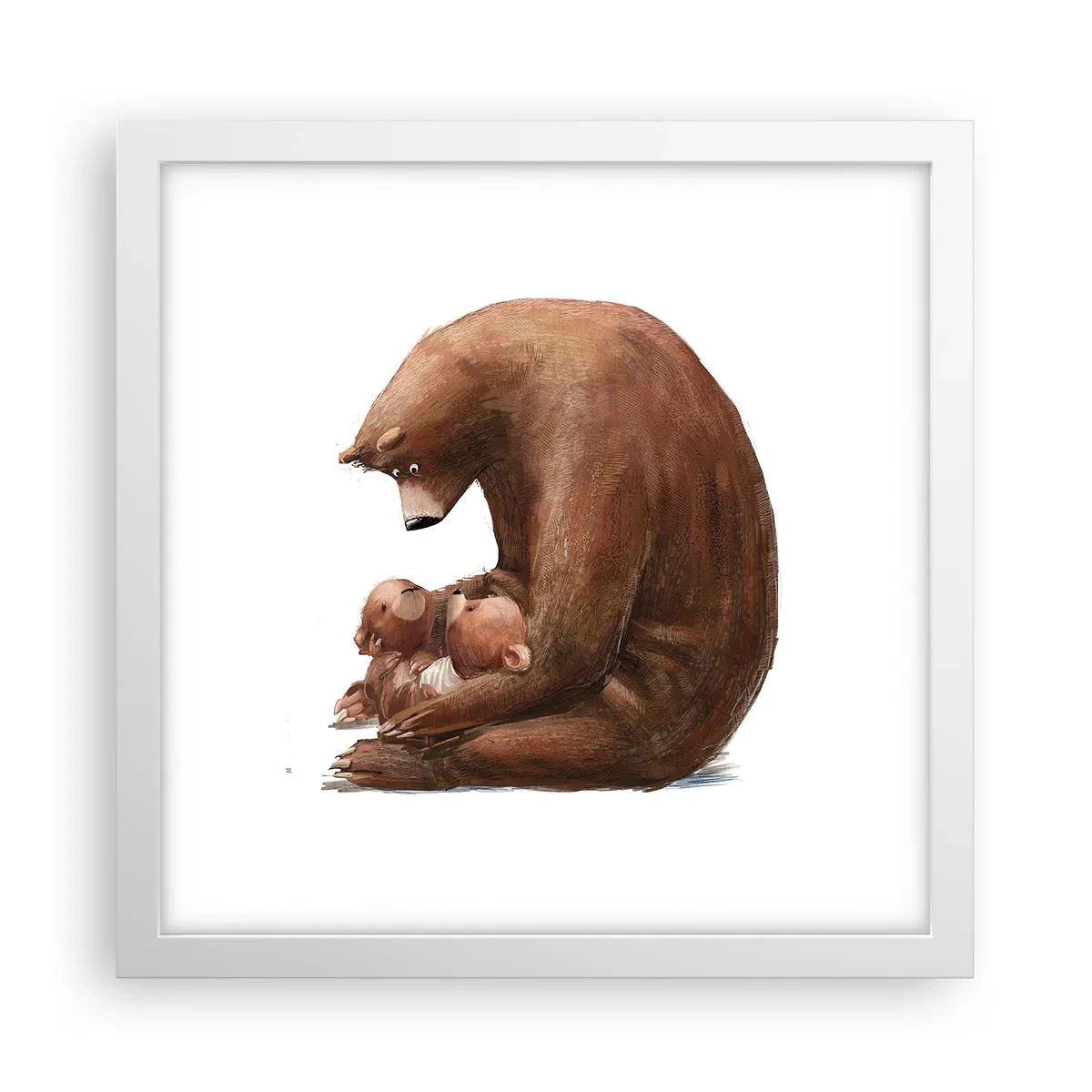 Affiche dans un cadre blanc - Poster - Faites de beaux rêves les enfants - 30x30 cm