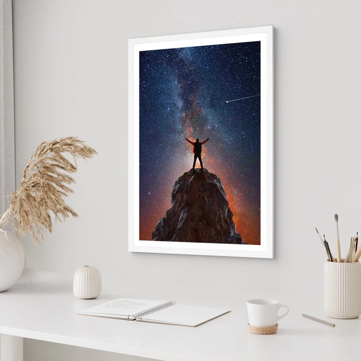 Affiche dans un cadre blanc - Poster - Le force est avec moi! - 30x40 cm