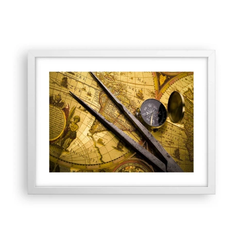 Affiche dans un cadre blanc - Poster - Où sont ces trésors? - 40x30 cm