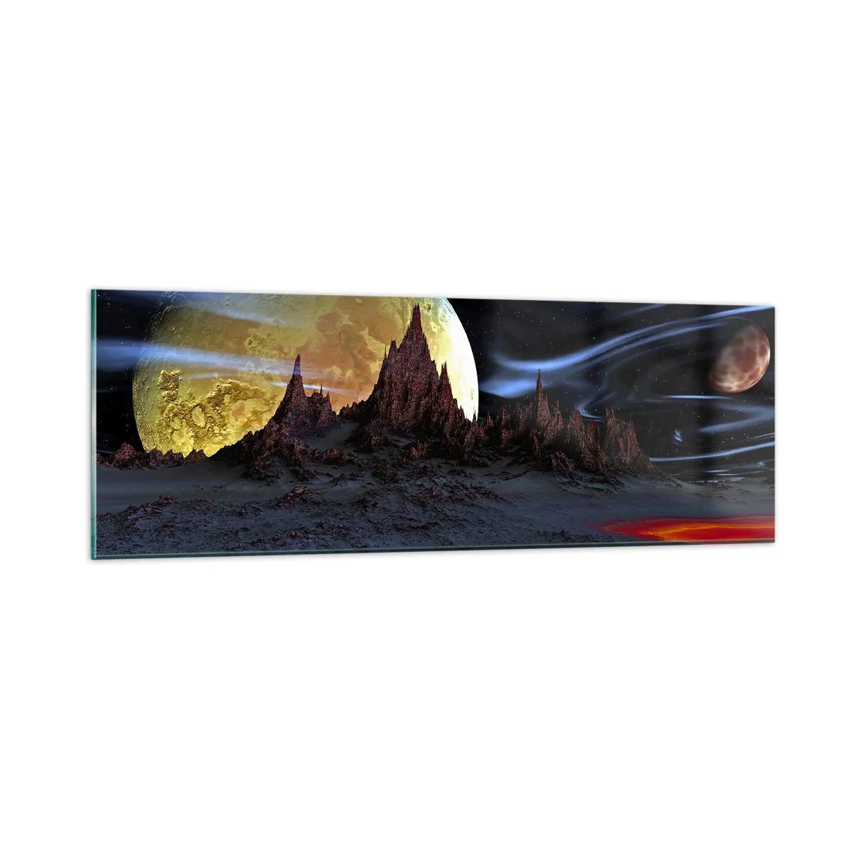 Impression sur verre - Image sur verre - Monde inconnu - 90x30 cm