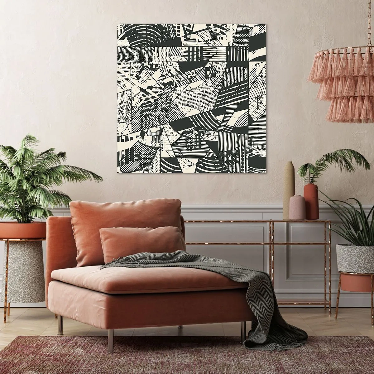 Impression sur toile - Image sur toile - Dynamique du modernisme - 50x50 cm