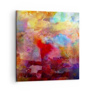 Impression sur toile - Image sur toile - Regardez à l'intérieur de l'arc-en-ciel - 60x60 cm