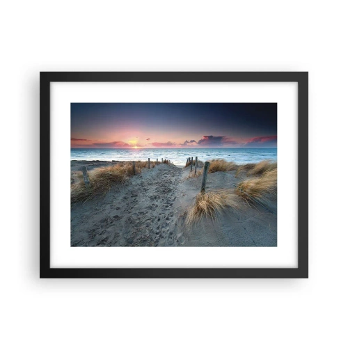 Affiche dans un cadre noir - Poster - Tu as versé l'éclat de l'arc-en-ciel sur les flots - 40x30 cm