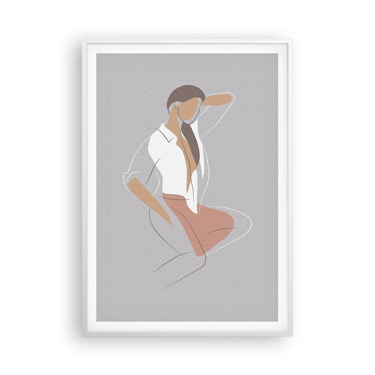 Affiche dans un cadre blanc - Poster - Contour gracieux - 70x100 cm