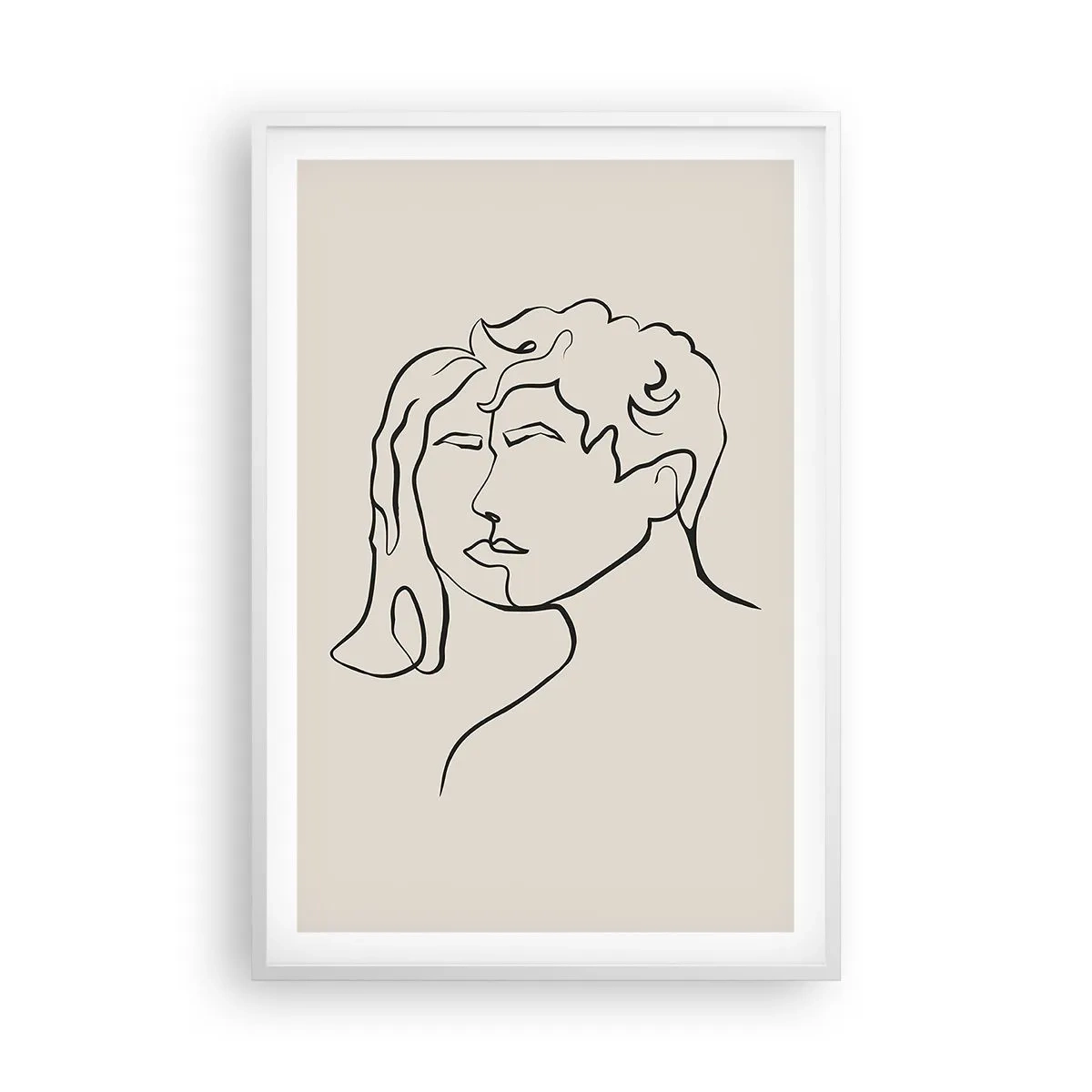 Affiche dans un cadre blanc - Poster - Et l'unité est apparue - 61x91 cm