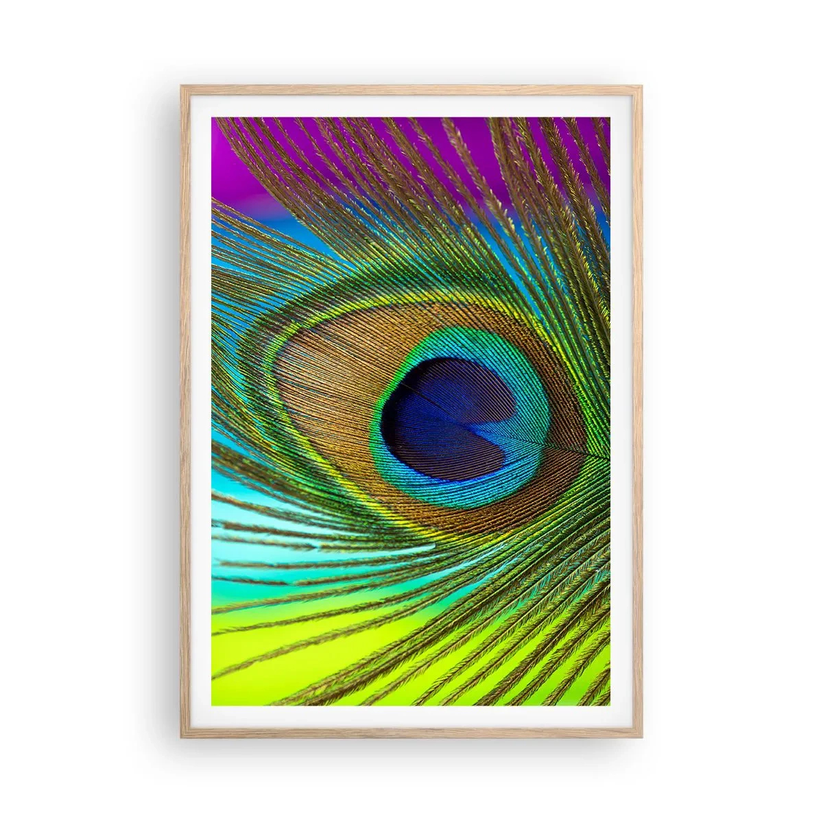 Affiche dans un chêne clair - Poster - Les yeux dans les yeux - 70x100 cm
