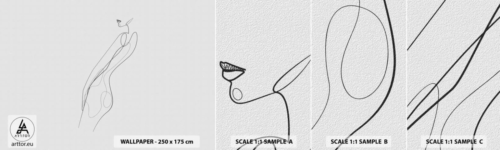 Échantillon de Papier Peint Autocollant Deluxe Sticker - Juste une promesse - Femme, Graphique, Le corps de la femme - 100x30 cm