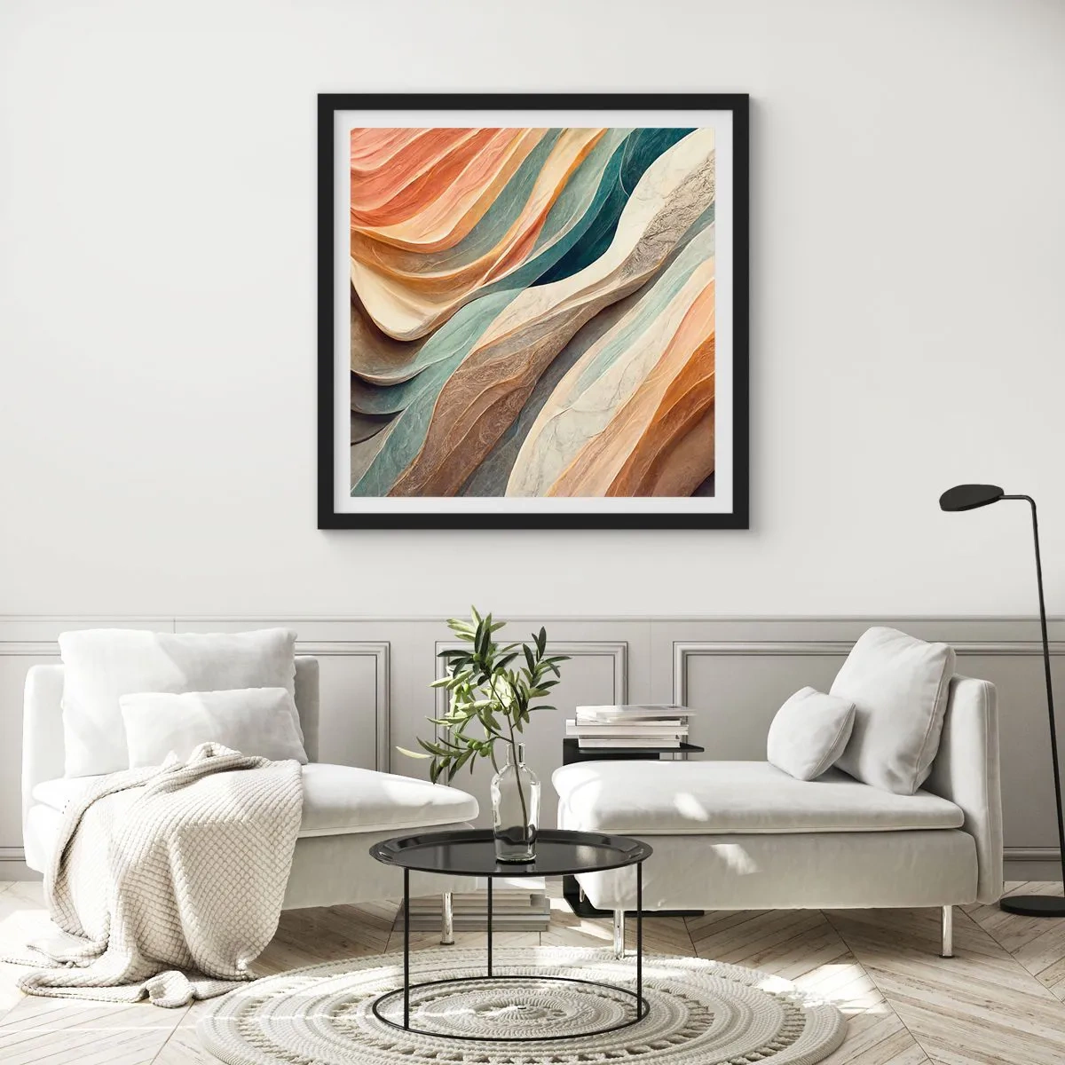 Affiche dans un cadre noir - Poster - Le moment avant le changement - 40x40 cm