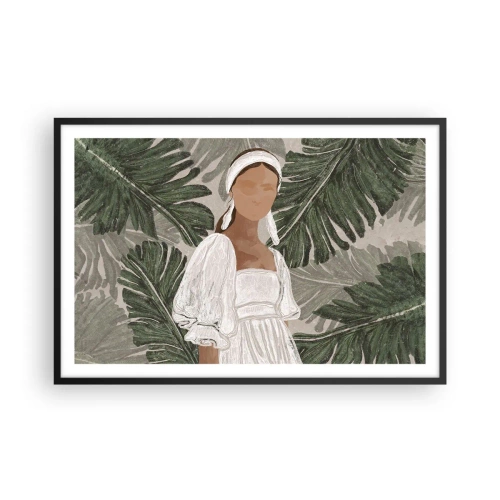 Affiche dans un cadre noir - Poster - Portrait exotique - 91x61 cm