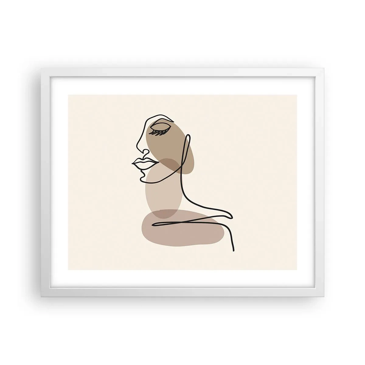 Affiche dans un cadre blanc - Poster - Une certaine ligne de beauté - 50x40 cm