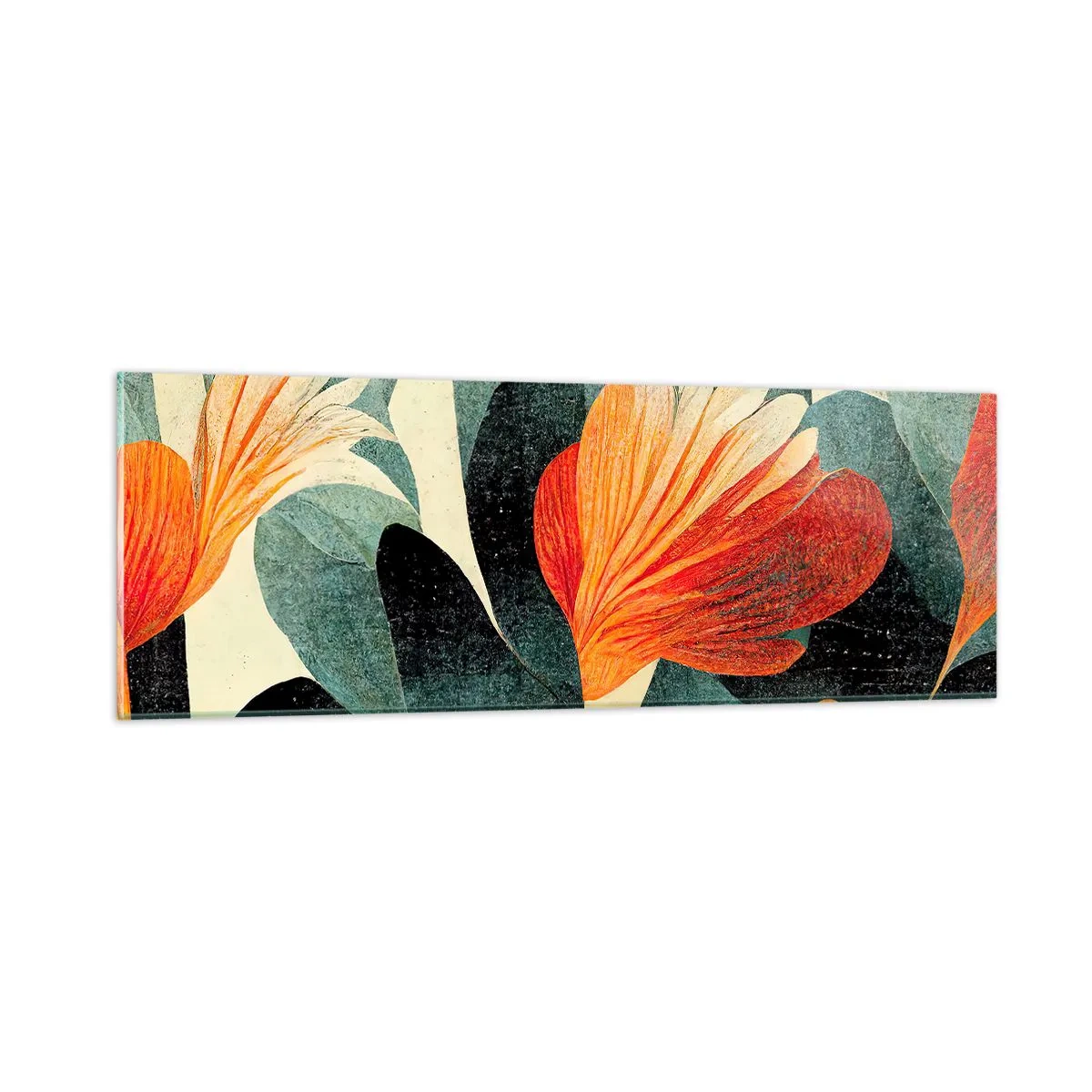Impression sur verre - Image sur verre - La chaleur des tropiques et la fraîcheur de la verdure - 90x30 cm