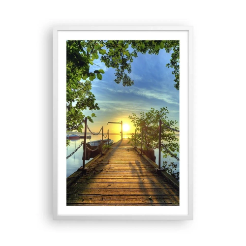 Affiche dans un cadre blanc - Poster - L'ouest au-dessus de l'eau - 50x70 cm