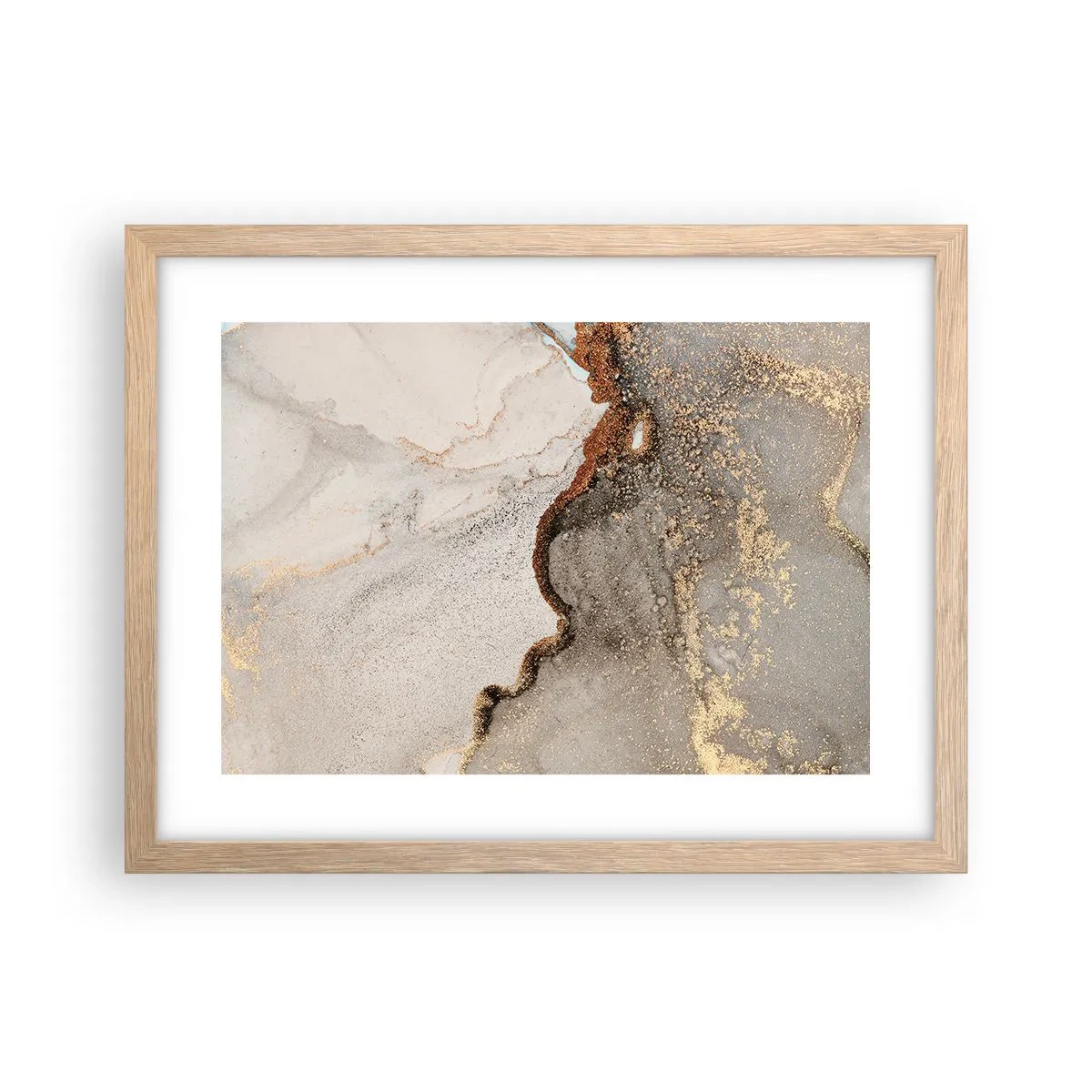 Affiche dans un chêne clair - Poster - Aux frontières des couleurs - 40x30 cm