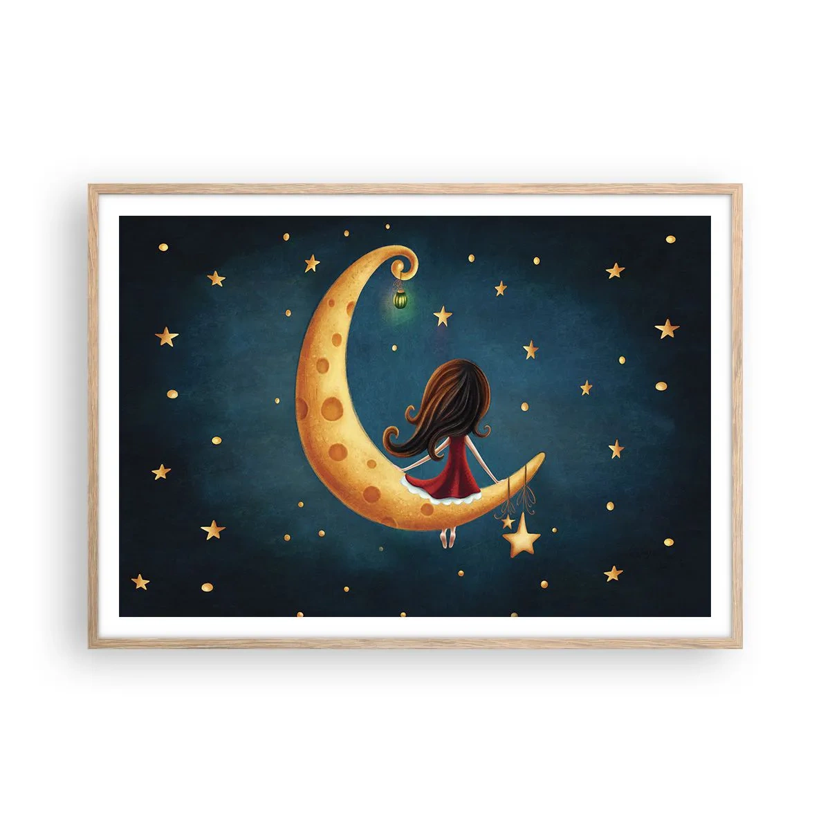 Affiche dans un chêne clair - Poster - Il était une fois... - 100x70 cm