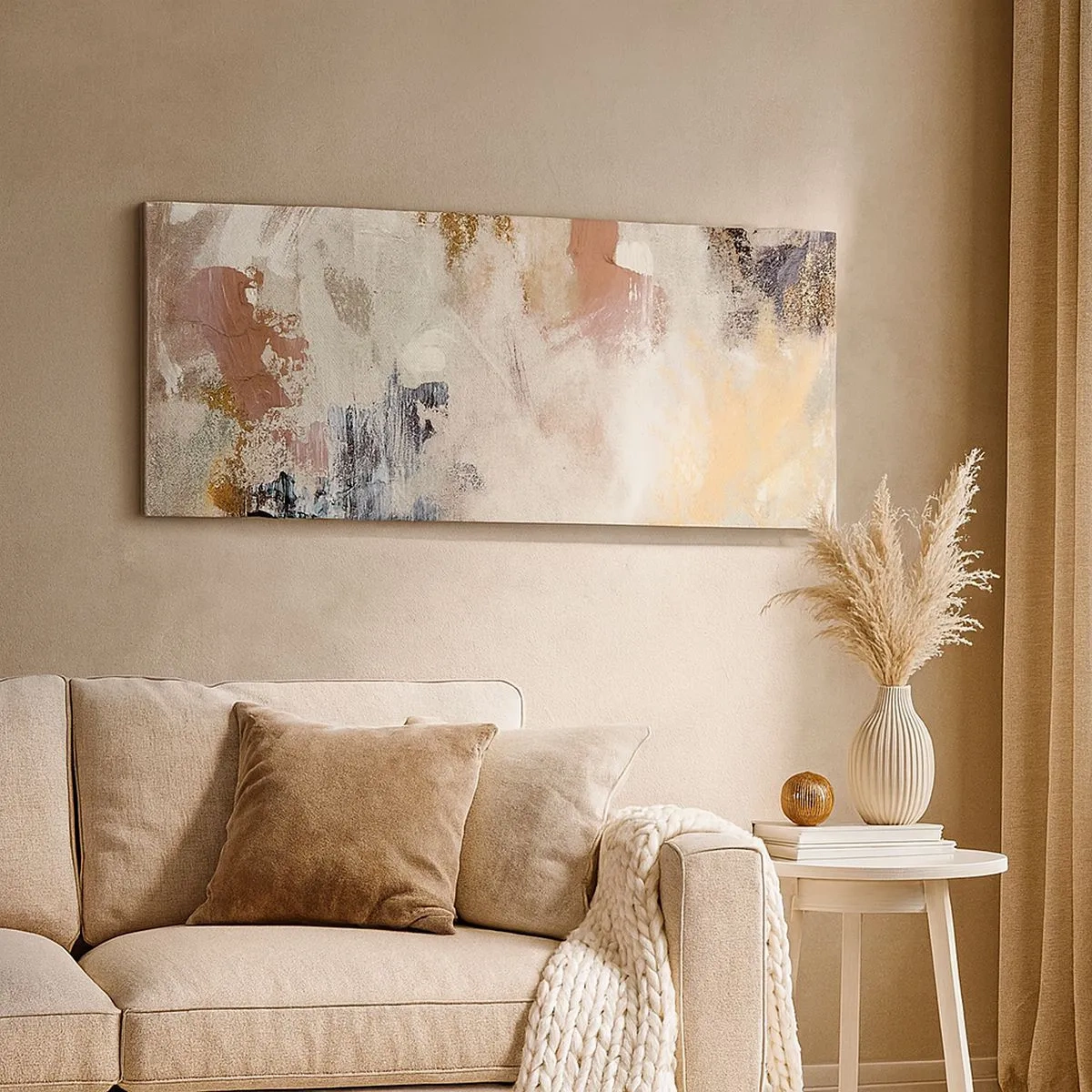 Impression sur toile - Image sur toile - Abstraction brumeuse - 100x40 cm