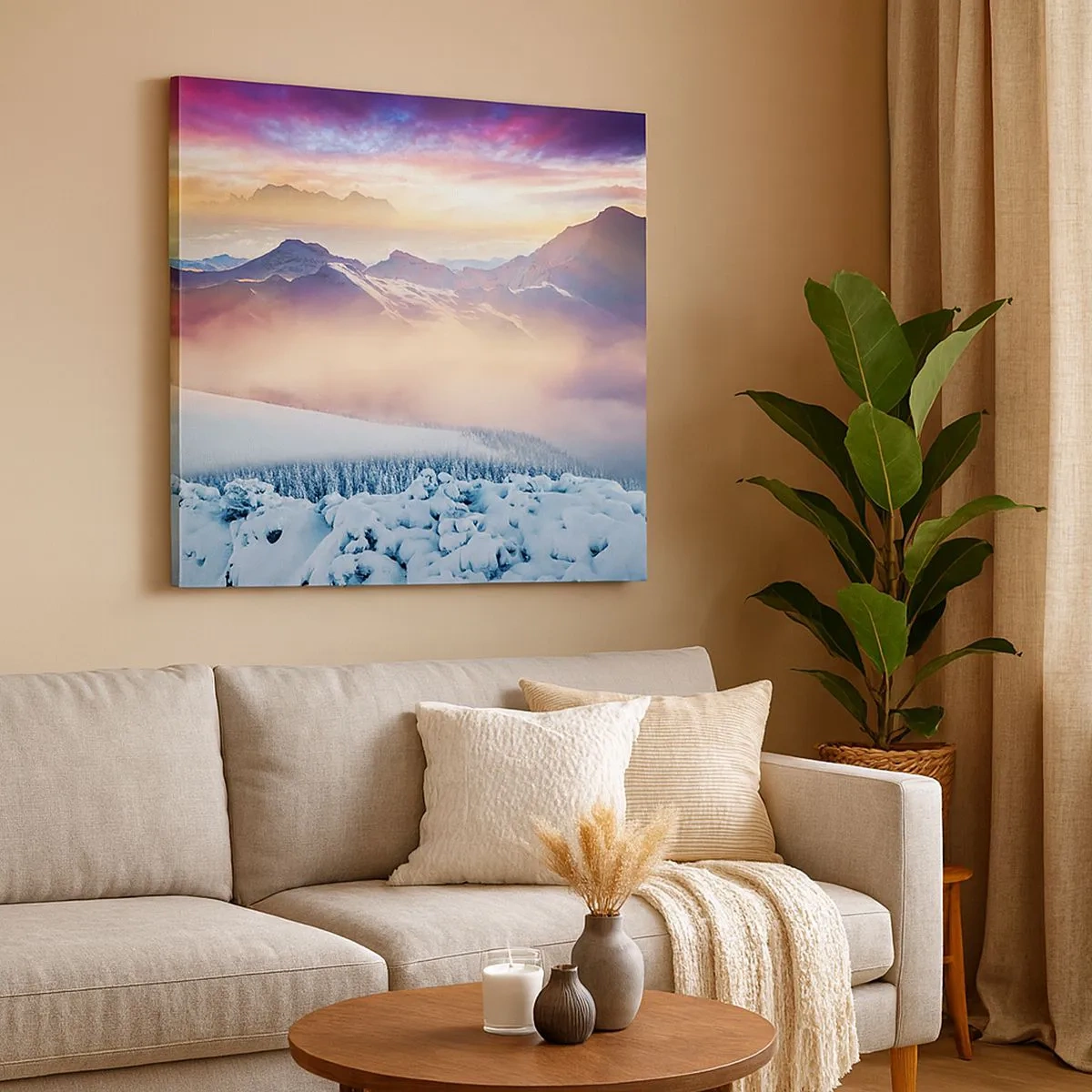 Impression sur toile - Image sur toile - La force et la pureté de la nature - 30x30 cm