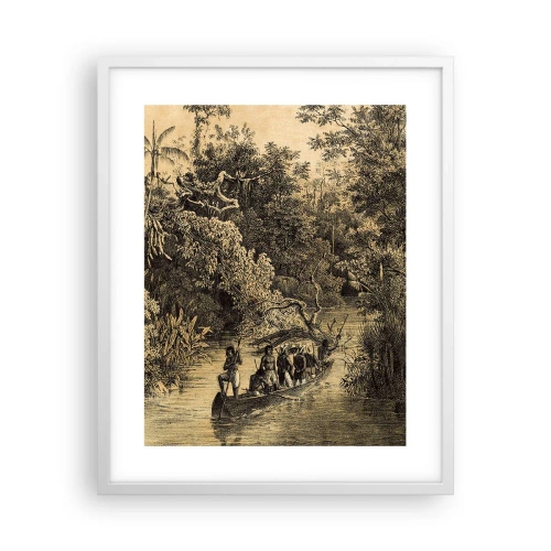 Affiche dans un cadre blanc - Poster - Expédition à la source - 40x50 cm
