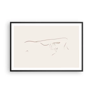 Affiche dans un cadre noir - Poster - La forme du désir - 91x61 cm