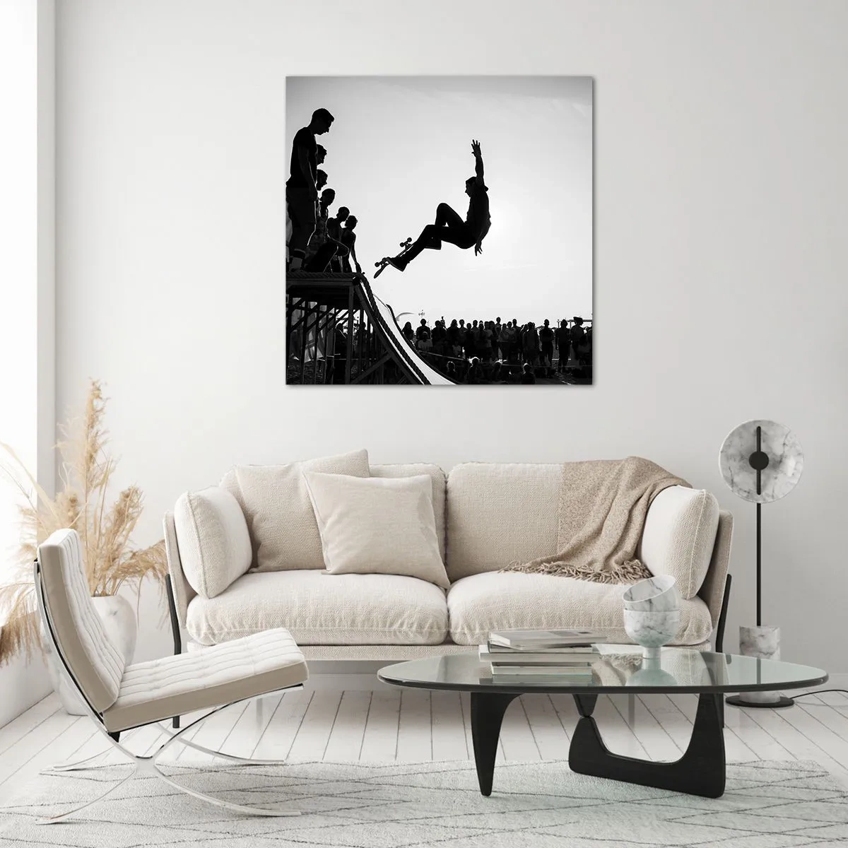 Impression sur verre - Image sur verre - Héros et spectateurs - 50x50 cm