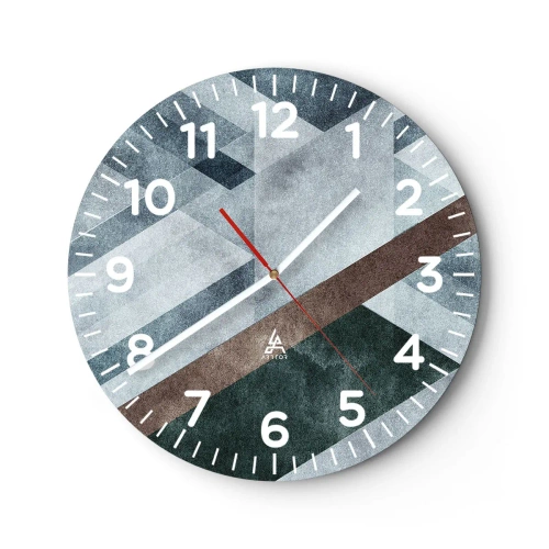 Horloge murale - Pendule murale - Élégance sophistiquée de la géométrie - 30x30 cm