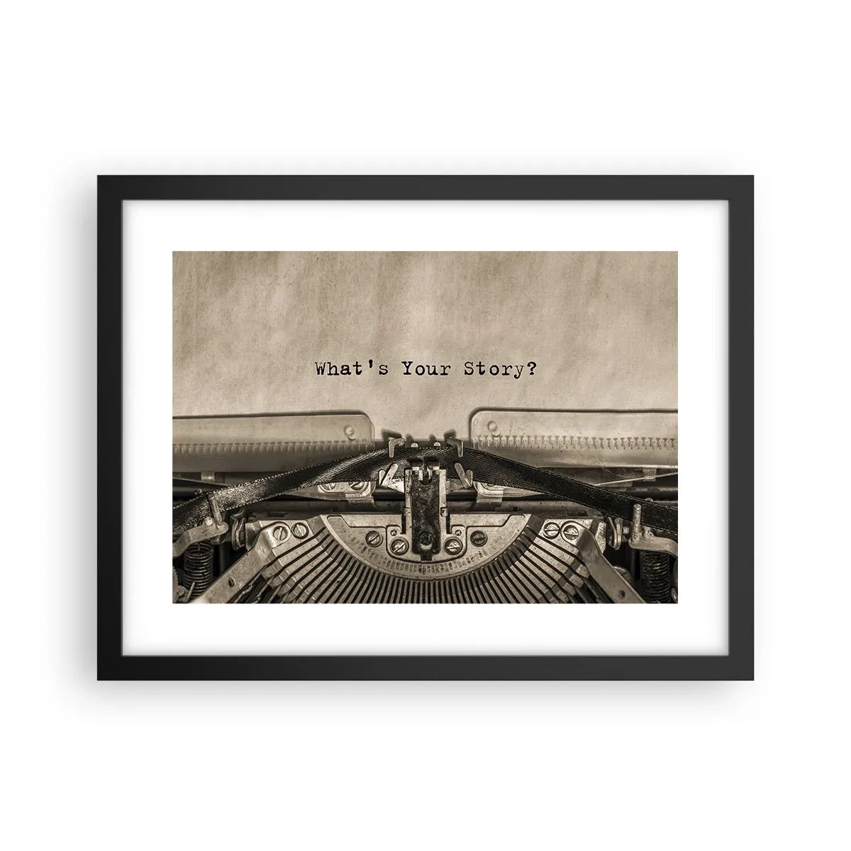 Affiche dans un cadre noir - Poster - Réponds-moi - 40x30 cm