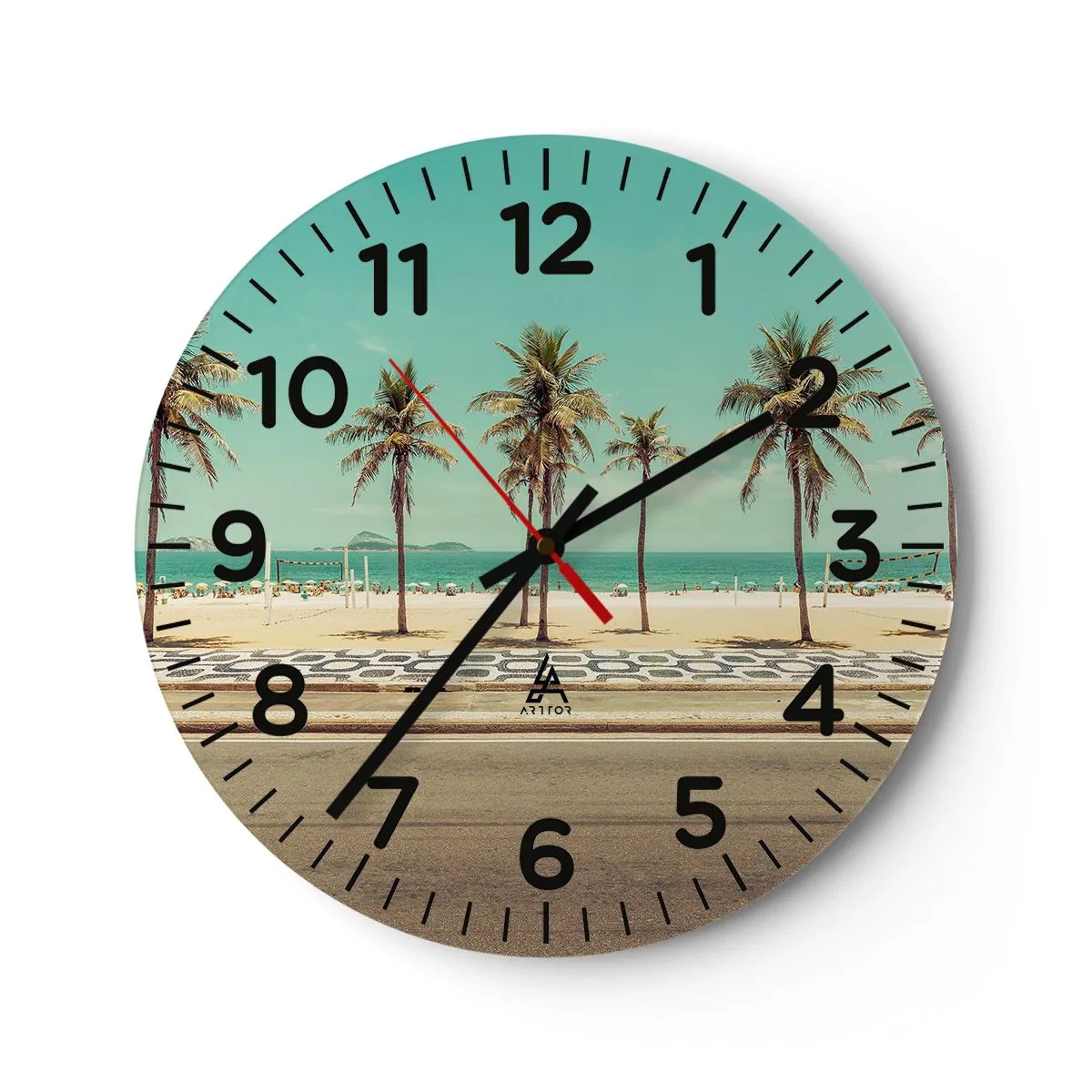 Horloge murale - Pendule murale - Gardien de plage - 30x30 cm