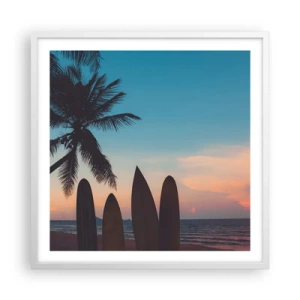 Affiche dans un cadre blanc - Poster - Demain sera amusant aussi - 60x60 cm