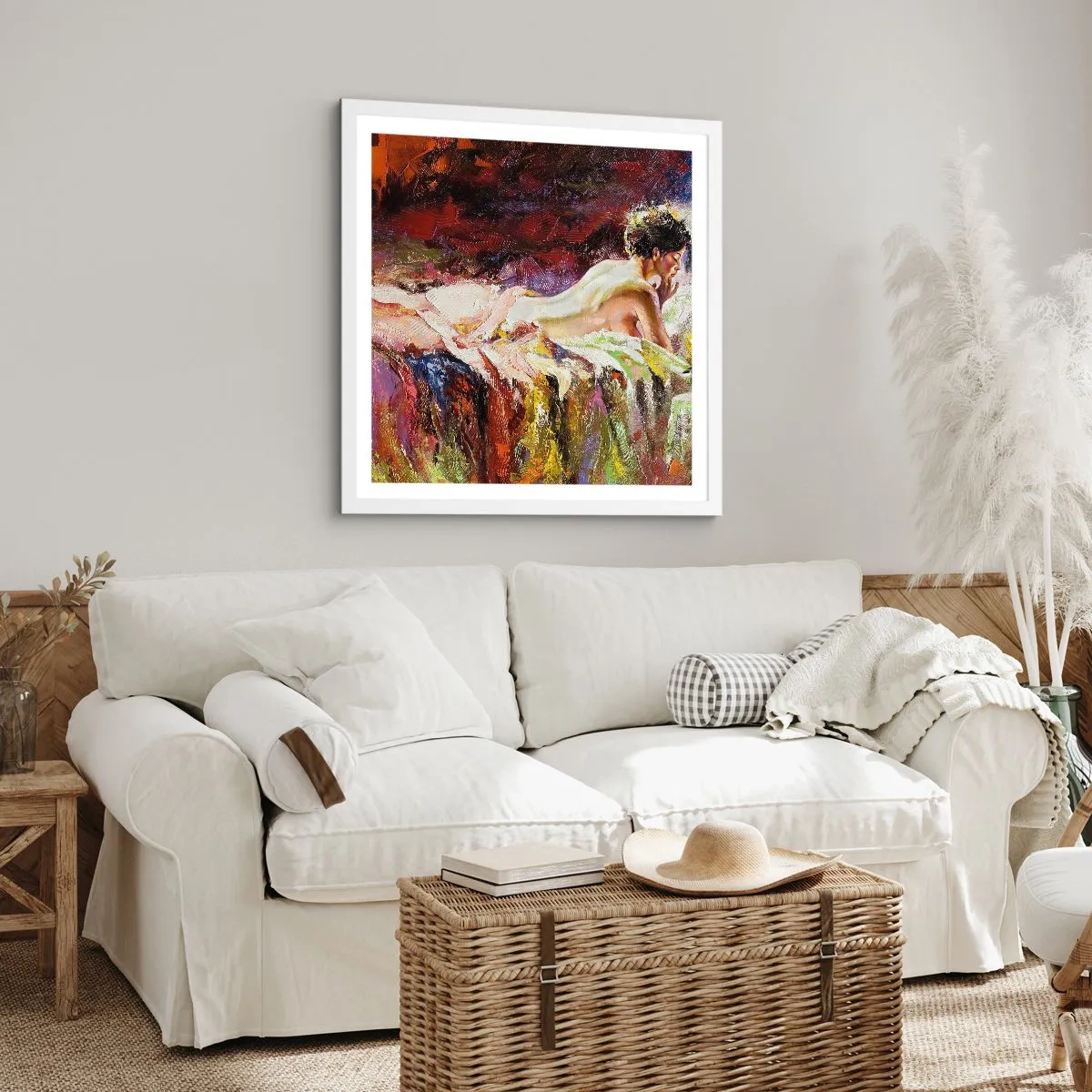 Affiche dans un cadre blanc - Poster - Vénus en pensée - 30x30 cm