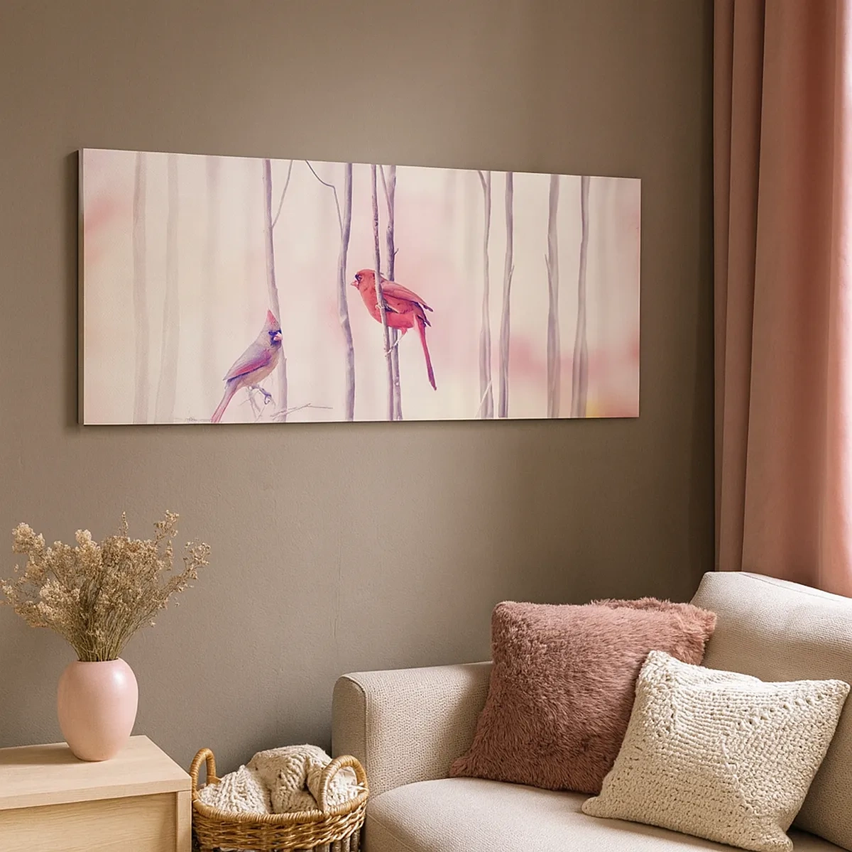 Impression sur toile - Image sur toile - Conte de la forêt rose - 30x30 cm