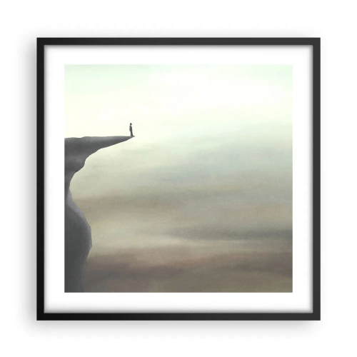 Affiche dans un cadre noir - Poster - Tout en haut, bien entendu! - 50x50 cm