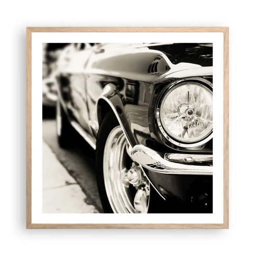 Affiche dans un chêne clair - Poster - Brillance permanente - 60x60 cm