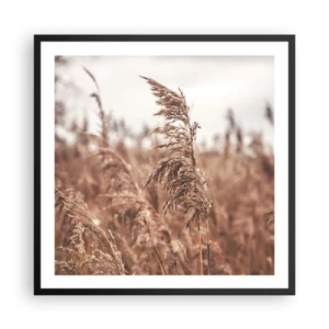 Affiche dans un cadre noir - Poster - C'est déjà l'automne dans les champs - 60x60 cm
