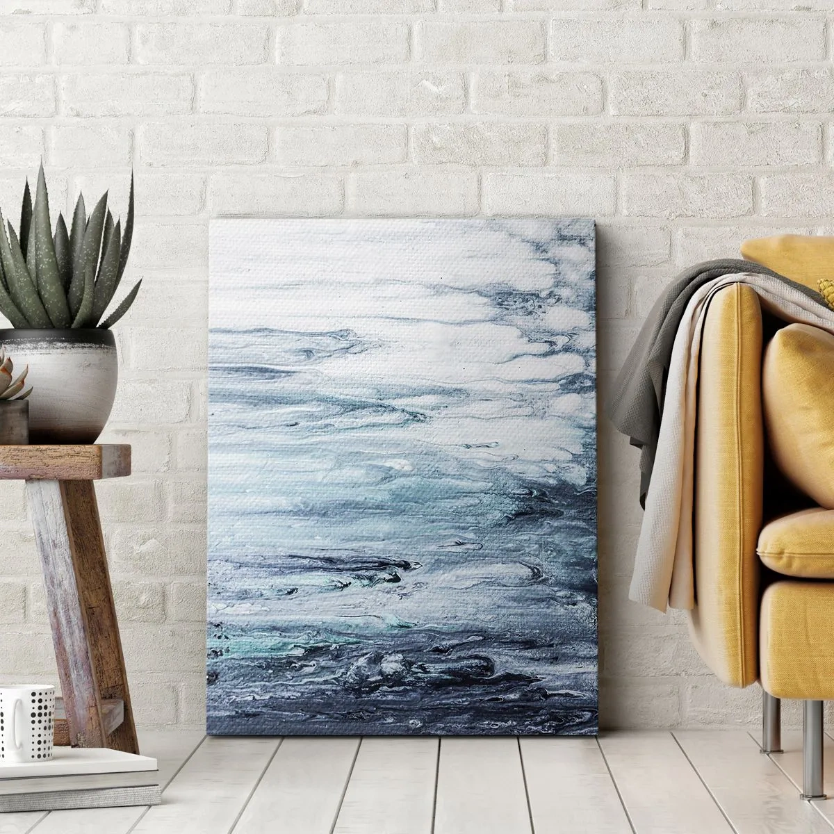 Impression sur toile - Image sur toile - Une glace bleue - 55x100 cm