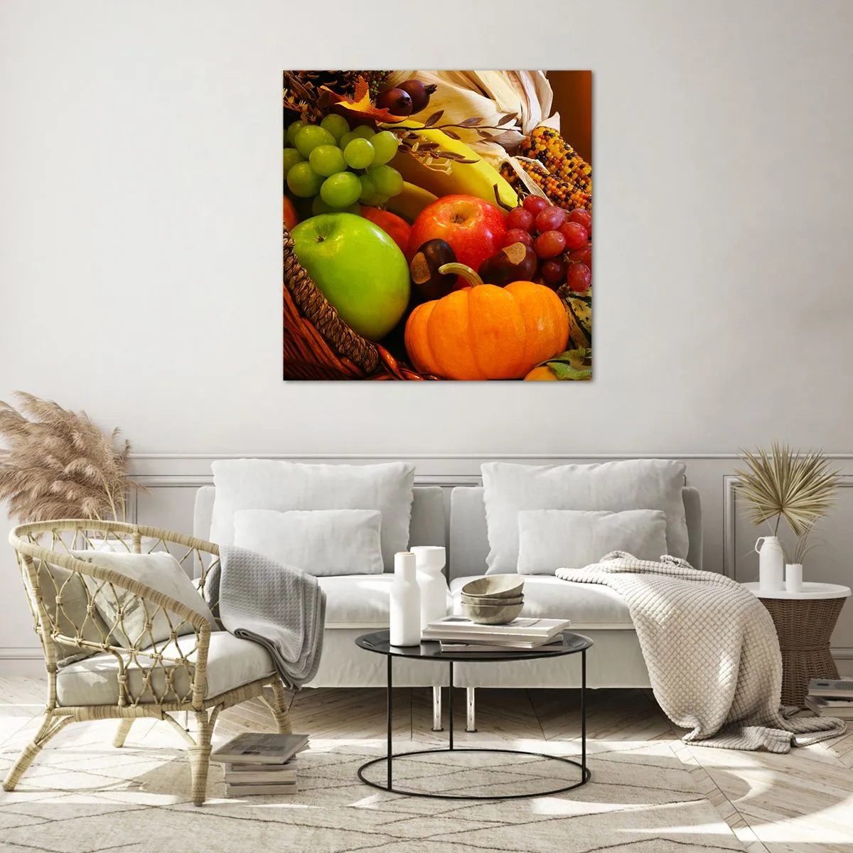 Impression sur verre - Image sur verre - Panier de récolte - 60x60 cm