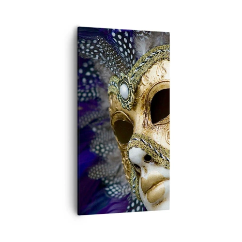 Impression sur toile - Image sur toile - Portrait vénitien en or - 55x100 cm