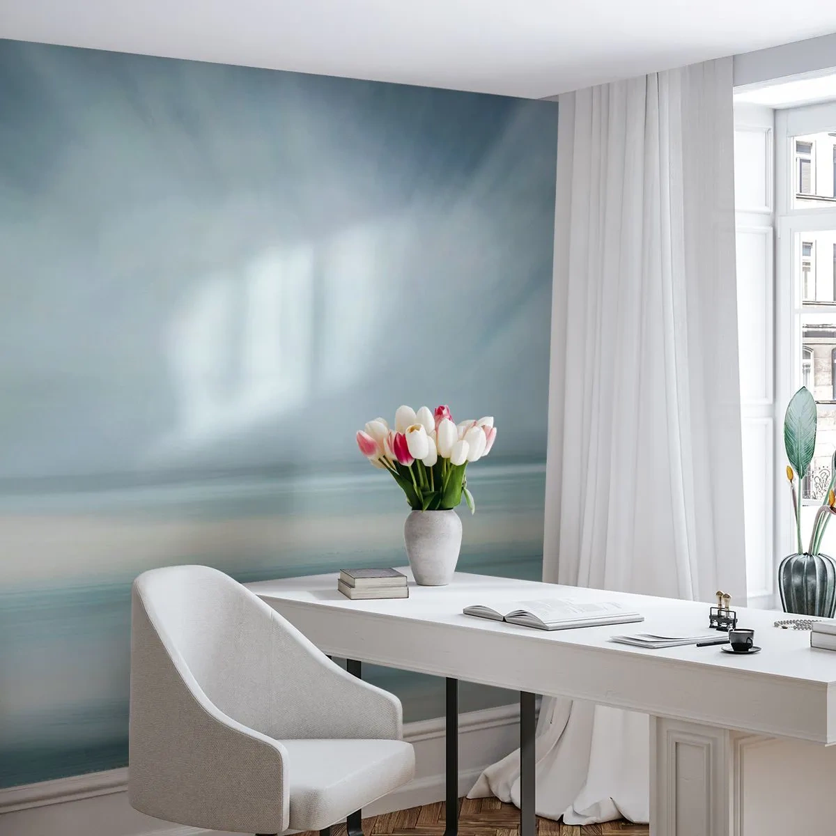 Papier Peint Photo Premium Canvas - Paix à l'horizon - Brillant, Morceau, Ciel - 350x256 cm