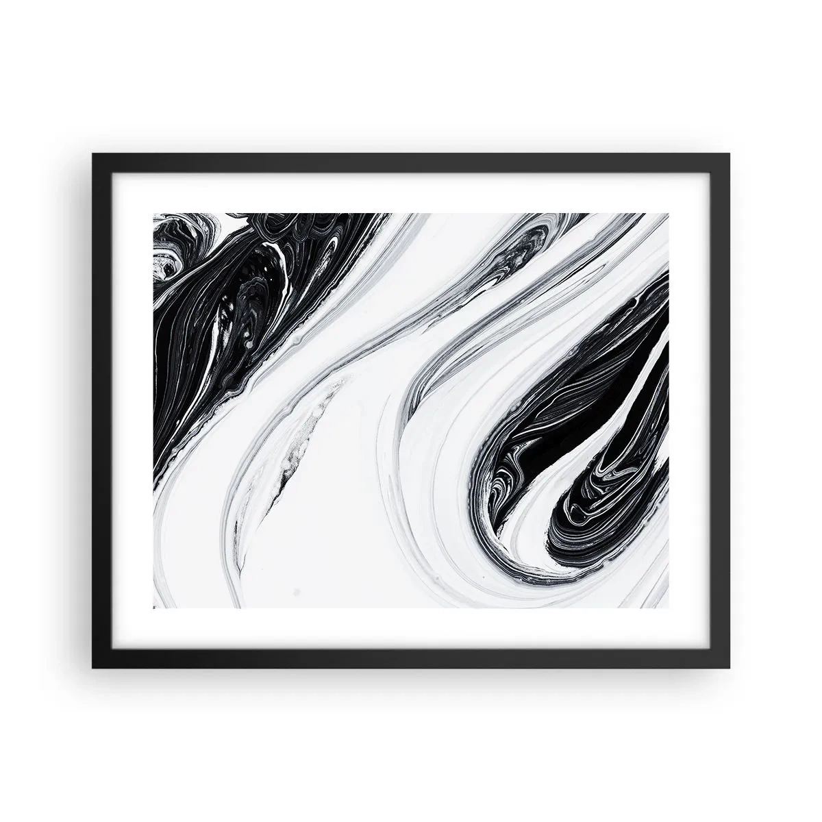 Affiche dans un cadre noir - Poster - Une combinaison d'opposés - 50x40 cm