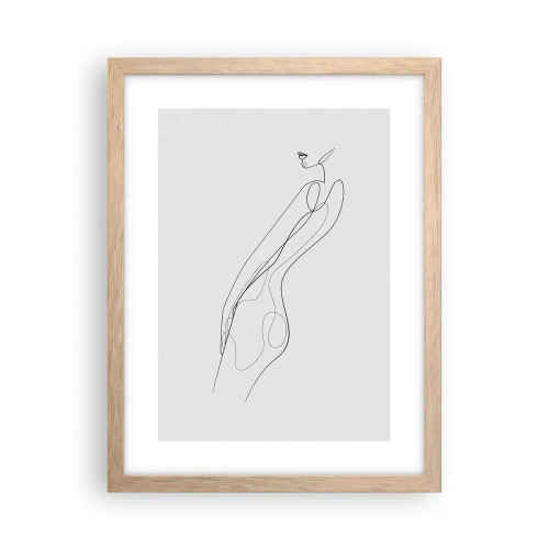 Affiche dans un chêne clair - Poster - Juste une promesse - 30x40 cm