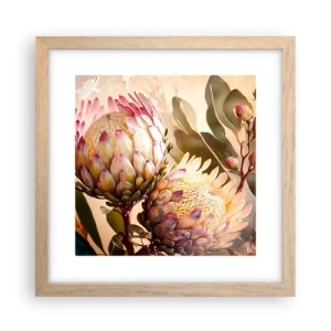 Affiche dans un chêne clair - Poster - Tendrement embrassé - 30x30 cm