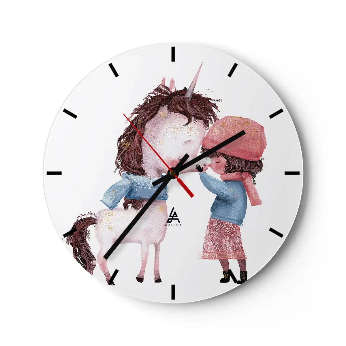 Horloge murale - Pendule murale - Histoire d'hiver - 40x40 cm
