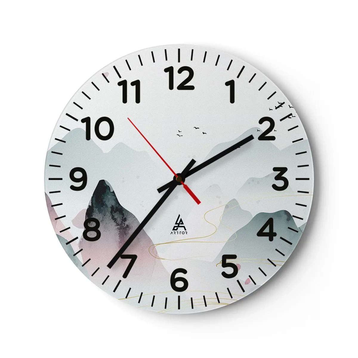 Horloge murale - Pendule murale - Au-delà des sommets - 30x30 cm