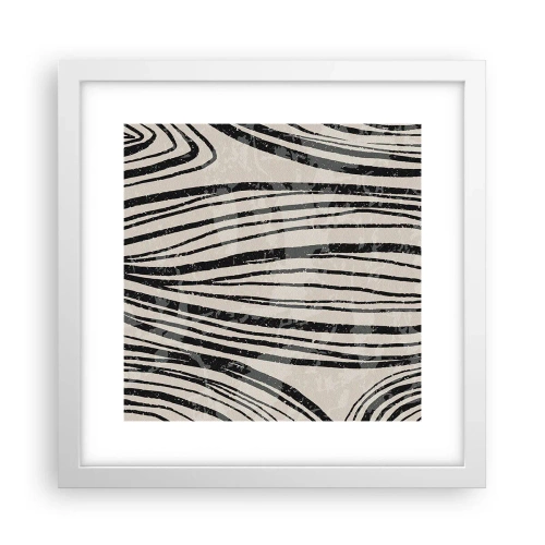 Affiche dans un cadre blanc - Poster - Ligne de marécage - 30x30 cm