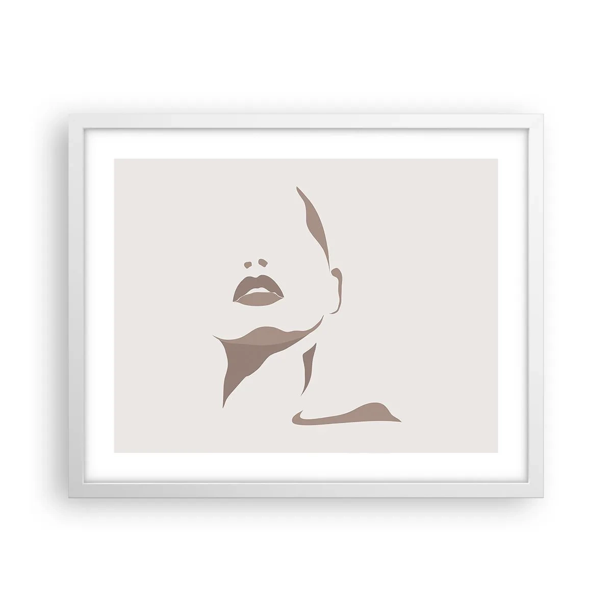 Affiche dans un cadre blanc - Poster - Fait de lumière et d'ombre - 50x40 cm