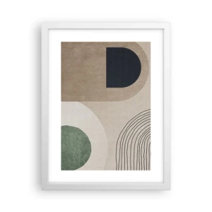 Affiche dans un cadre blanc - Poster - La douceur de l'ovale - 30x40 cm